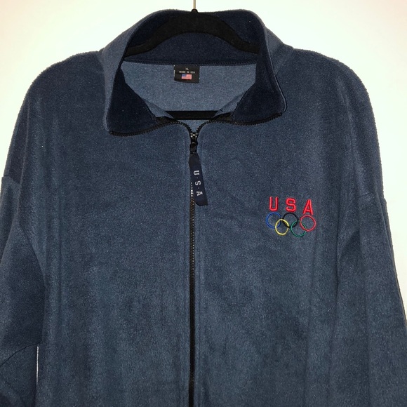 U.S.A. Olympic Blue full zipper jacket size XL - Picture 2 of 5